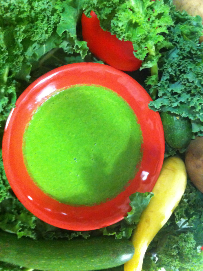 Kale spinach blended soup june 8th 2015
