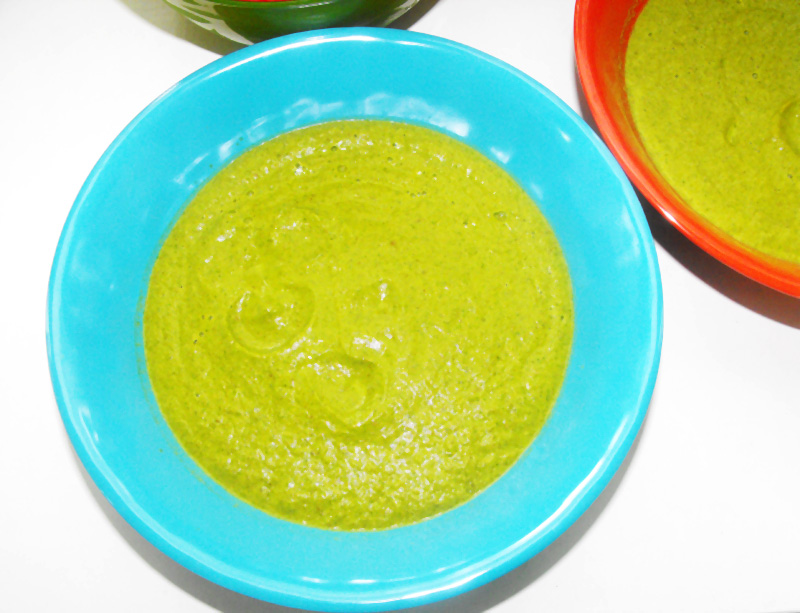 kale zucchini yellow squash blended soup