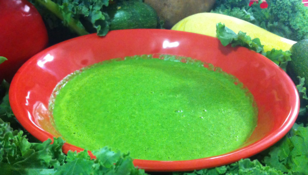 Kale spinach blended soup june 8 2015