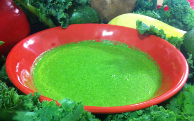 Kale spinach blended soup june 8 2015